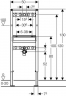 Duofix Montageelement für Waschtische mit AP-Mischer bis H=130